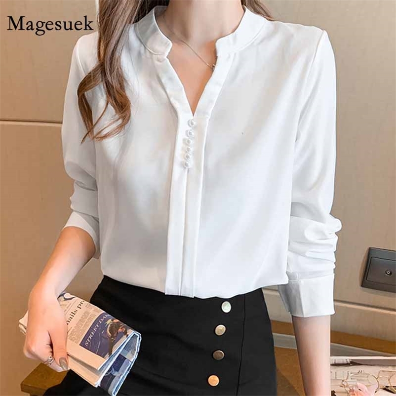 V-neck White Plus Size 3XL Blouse Women Fashion Long Sleeve Loose Casual Tops Office Lady Style Female 11509 210518
V-neck White Plus Size 3XL Blouse Women Fashion Long Sleeve Loose Casual Tops Office Lady Style Female 11509 210518