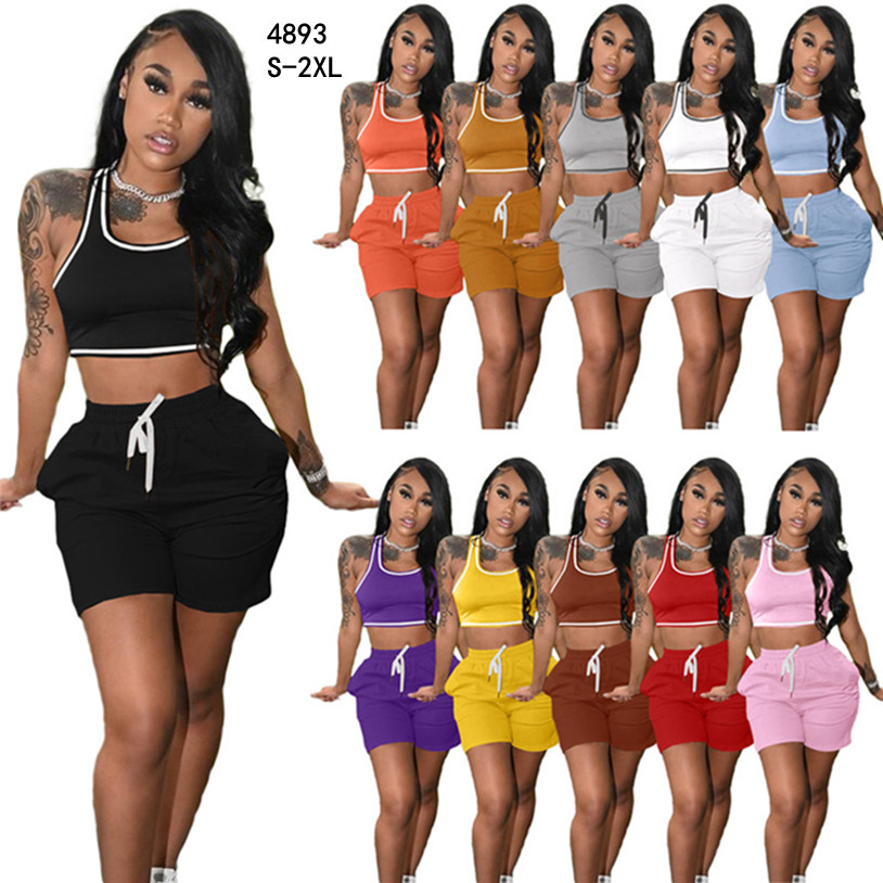Summer clothing Women 2XL plain crop tops 2 piece sets fashion tracksuits vest shorts casual sleeveless joggers suits pullover shirts scoop neck capris 4893, Mix color
Summer clothing Women 2XL plain crop tops 2 piece sets fashion tracksuits vest shorts casual sleeveless joggers suits pullover shirts scoop neck capris 4893, Mix color
