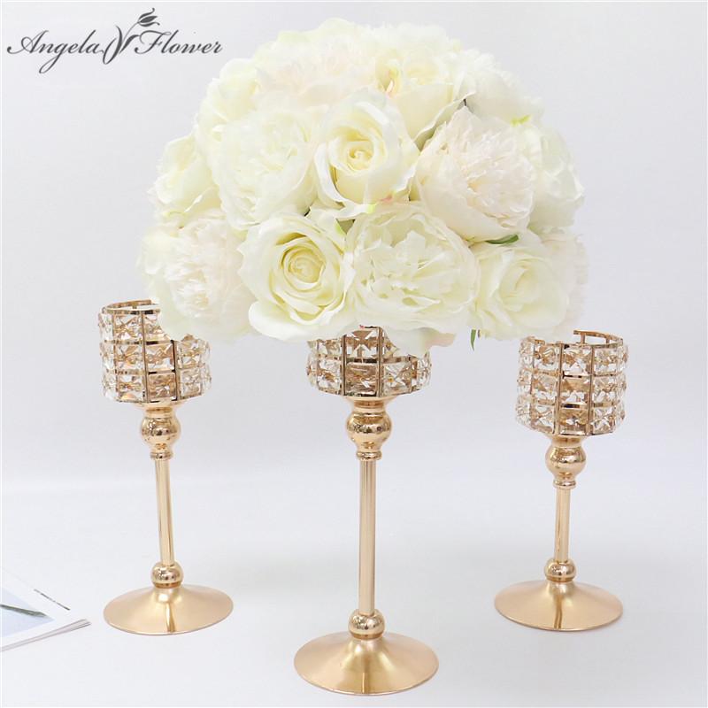 Decorative Flowers & Wreaths Artificial Flower Stand Crystal Tealight Candle Holders Metal Glass Candlesticks Wedding Table Centerpiece Vase
Decorative Flowers & Wreaths Artificial Flower Stand Crystal Tealight Candle Holders Metal Glass Candlesticks Wedding Table Centerpiece Vase