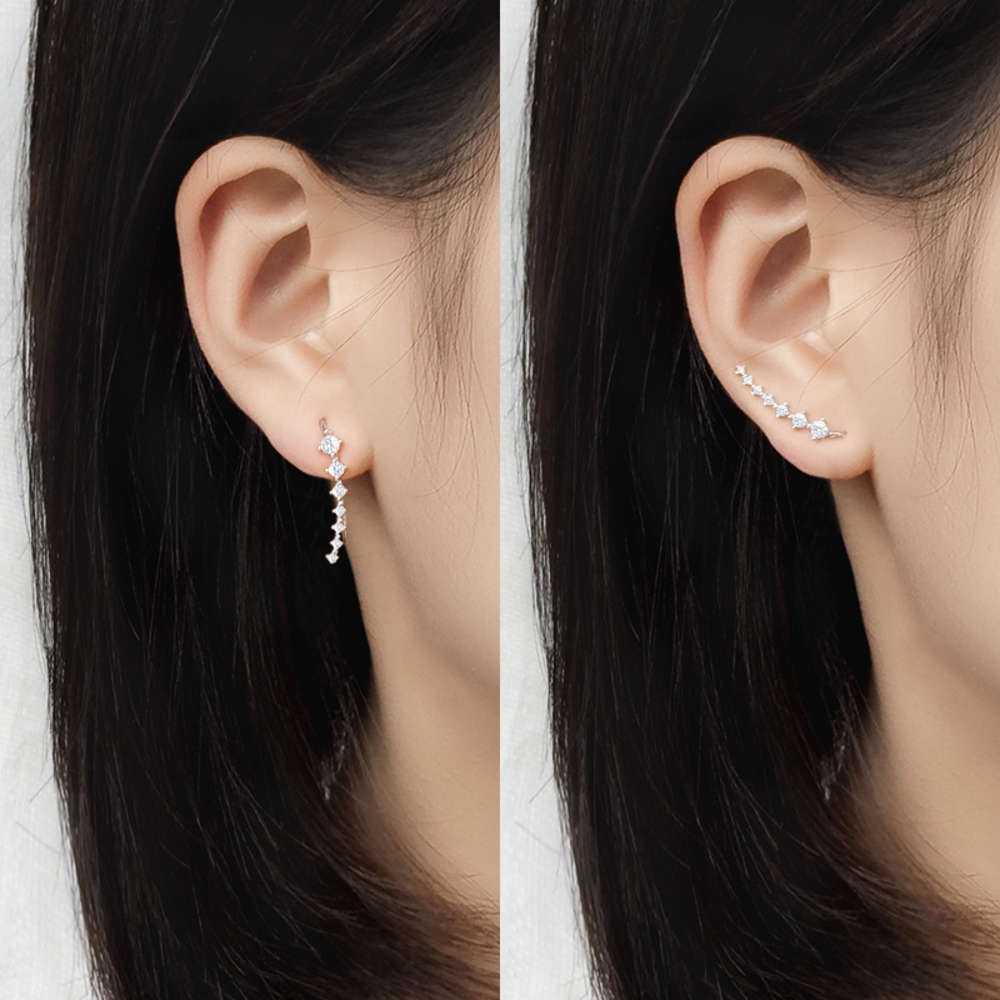 earrings Gu Maoning Korean personality cool Beidou Seven Star Student French zircon U-shaped ear clip female Earrings, Golden
earrings Gu Maoning Korean personality cool Beidou Seven Star Student French zircon U-shaped ear clip female Earrings, Golden