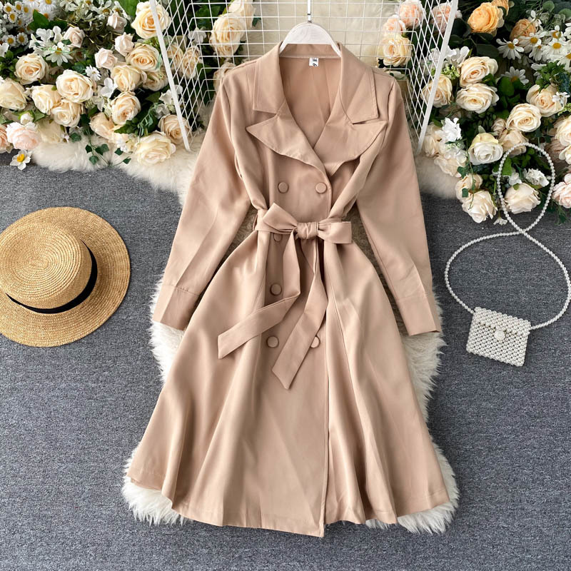 Casual Dresses Fall Women Wireak Notched Long Sleeve Solid Urban Ladies Double-breasted Waistband Classic Knee-length es MGVV, Black
Casual Dresses Fall Women Wireak Notched Long Sleeve Solid Urban Ladies Double-breasted Waistband Classic Knee-length es MGVV, Black
