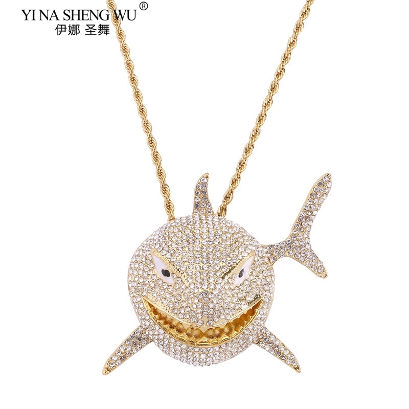Fashion Hip Hop Rock Style Out Shark Necklace Luxury Zinc Alloy Bling Cuban Link Chain Pendant Necklace For Men Hip Hop Jewelry X0509
Fashion Hip Hop Rock Style Out Shark Necklace Luxury Zinc Alloy Bling Cuban Link Chain Pendant Necklace For Men Hip Hop Jewelry X0509