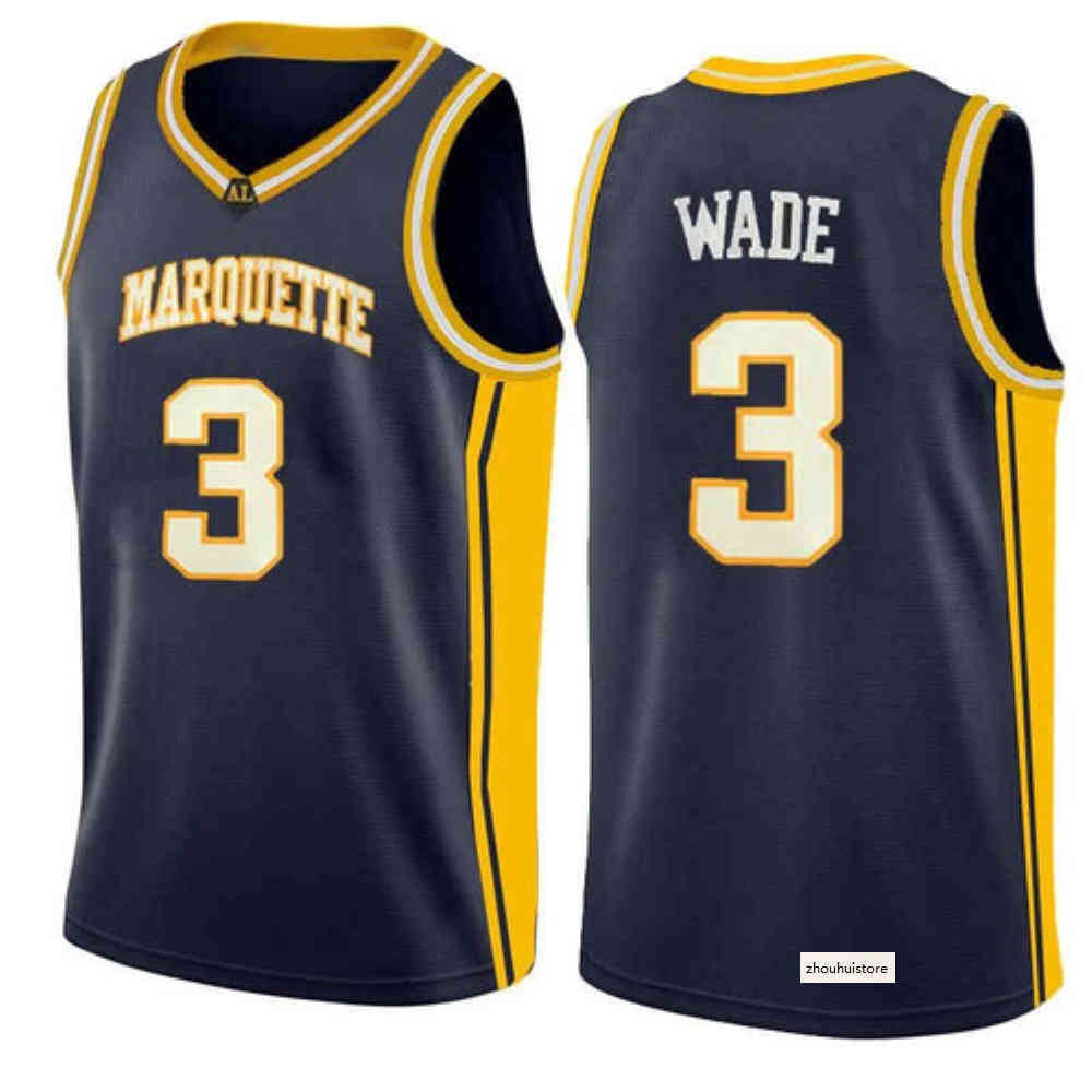 Mens D' Dwyane Wade Marquette College jersey navy blue shirt sleeveless T-shirt vest men sports short sleeve suit, Black
Mens D' Dwyane Wade Marquette College jersey navy blue shirt sleeveless T-shirt vest men sports short sleeve suit, Black