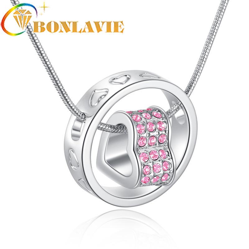 Pendant Necklaces Wholesale Austrian Crystal Necklace Good Luck Gift Love Heart For Women Circle Jewelry Two In One Ornaments
Pendant Necklaces Wholesale Austrian Crystal Necklace Good Luck Gift Love Heart For Women Circle Jewelry Two In One Ornaments