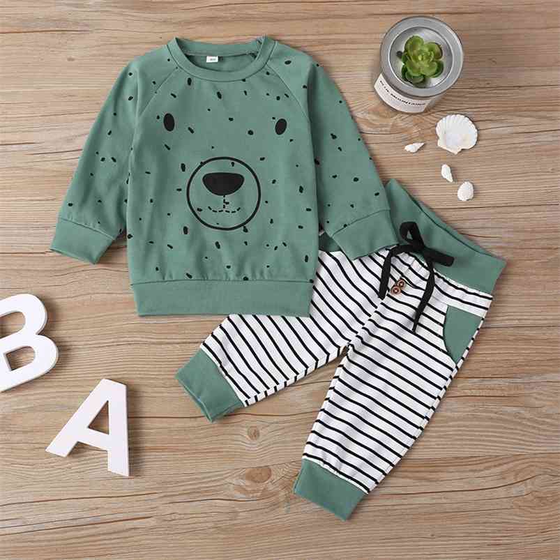 Autumn Infant Rompers Baby Clothes Long Sleeve Print T-shirt Green Girls Costume 210629
Autumn Infant Rompers Baby Clothes Long Sleeve Print T-shirt Green Girls Costume 210629