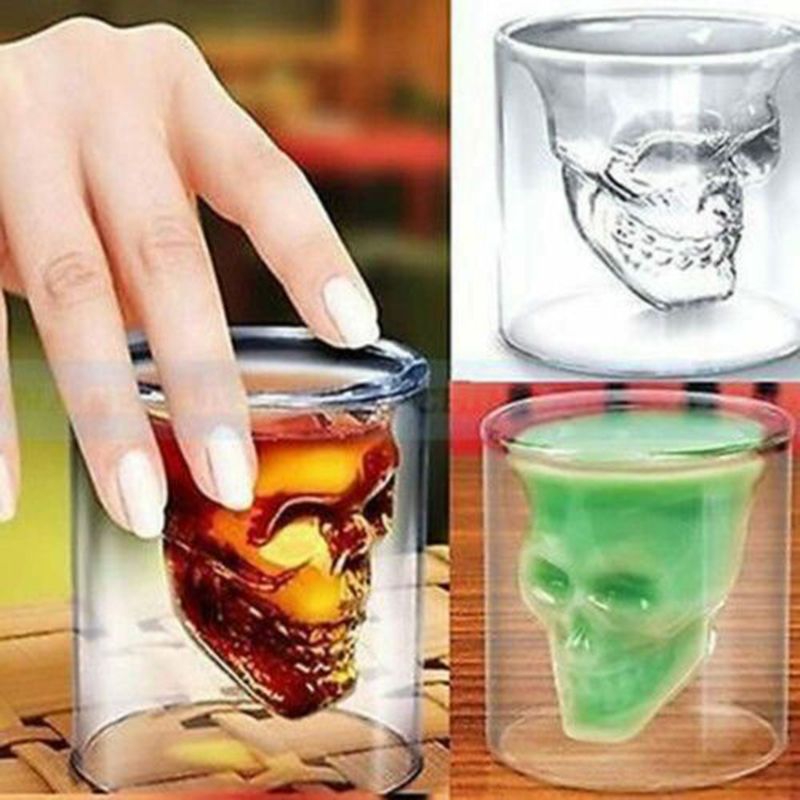 25ML 70ML 150ML 250ML Wine Cup Skull Glass Shot Glass Beer Whiskey Halloween Decoration Creative Transparent Drinkware Drinking Glasses
25ML 70ML 150ML 250ML Wine Cup Skull Glass Shot Glass Beer Whiskey Halloween Decoration Creative Transparent Drinkware Drinking Glasses