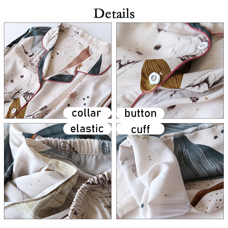 2021julys song 100% viscose women pajamas casual long sleeve sleepwear pajamas set printed pockets summer cool pyjama suit femmel, Black;red
2021julys song 100% viscose women pajamas casual long sleeve sleepwear pajamas set printed pockets summer cool pyjama suit femmel, Black;red