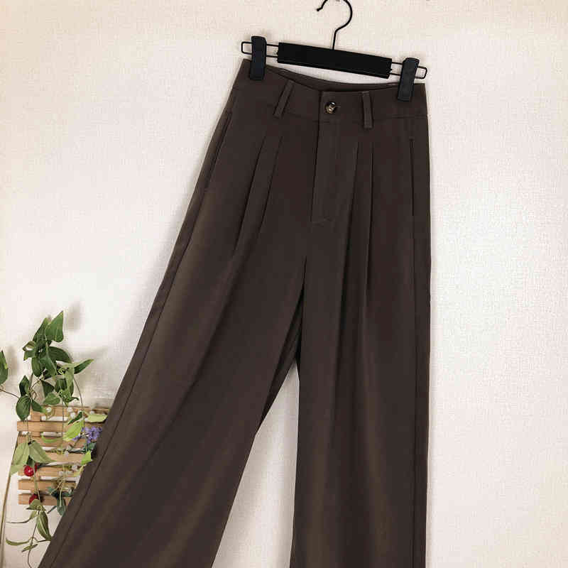 Solid Vintage Zipper Women Pants Korean Fashion Spring Female High Waist Casual Work Wear Trousers 8890 50 210506