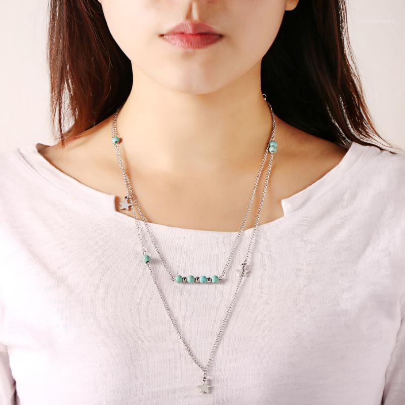 Fashion Stainless Steel Chain Silver Plated Stars Multilayer Necklace Women Trendy Jewelry Chains
Fashion Stainless Steel Chain Silver Plated Stars Multilayer Necklace Women Trendy Jewelry Chains