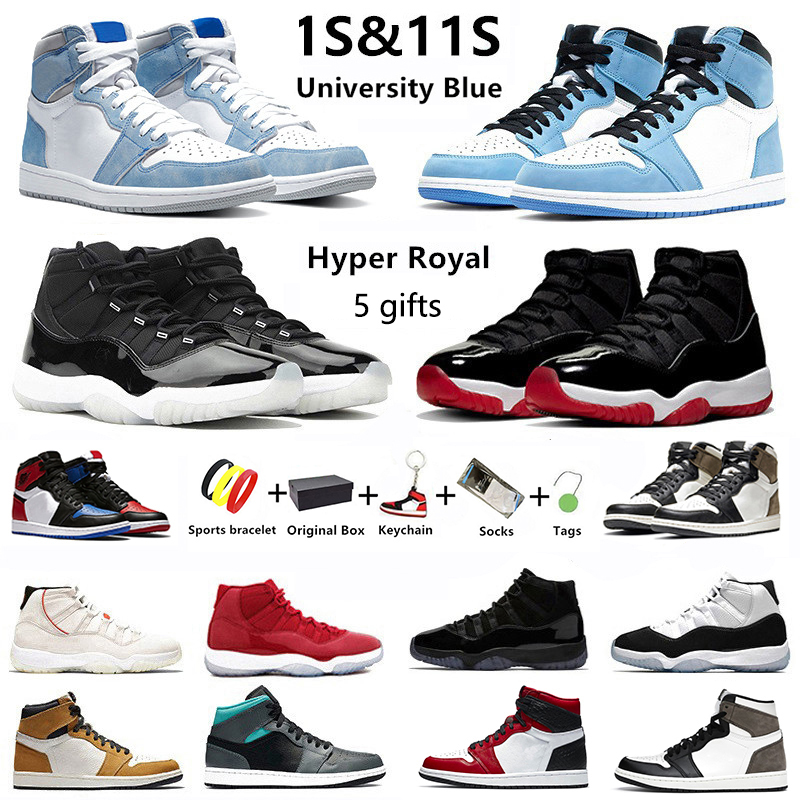 University blue jumpman 1s mens basketball shoes Electro Orange black toe dark mocha 11 concord 11s bred obsidian fearless 1 satin snake men women sports sneakers, Color#3