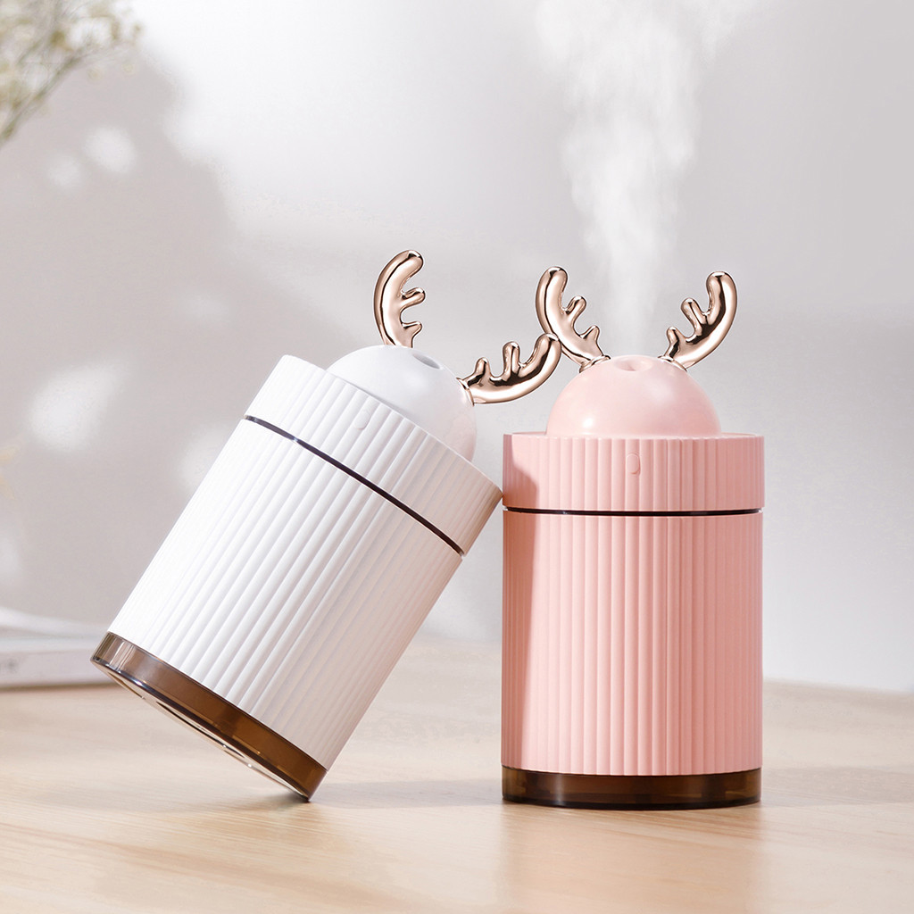 Antlers mini usb humidifier house car humidifier atomizer diffuser fog maker with led night humidifier lamp