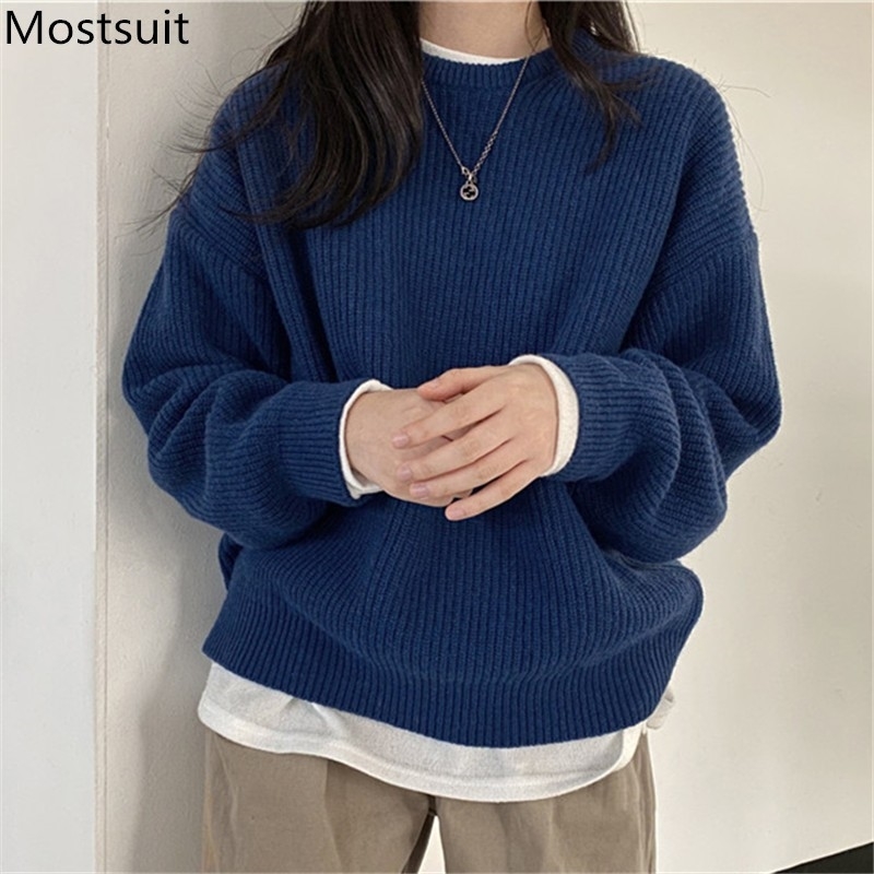 Autumn Winter Korean Solid Women Sweaters Tops Long Sleeve O-neck Casual Fashion Pullovers Basic Loose Female Jumpers 210518, Oatmeal
Autumn Winter Korean Solid Women Sweaters Tops Long Sleeve O-neck Casual Fashion Pullovers Basic Loose Female Jumpers 210518, Oatmeal