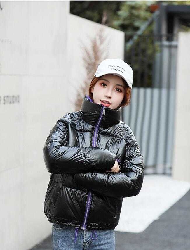 Parka Womens Winter Coats Womans short Cotton Casual Fashion Standing collar Jackets Warm Parkas Female Overcoat Coat 211013