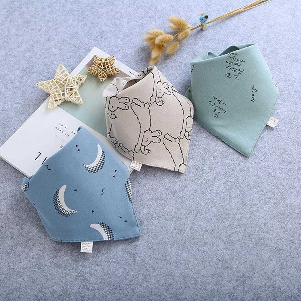 3-pack Moon Print Bibs Set for Baby Products Gear Burp Cloths Care 210528bj