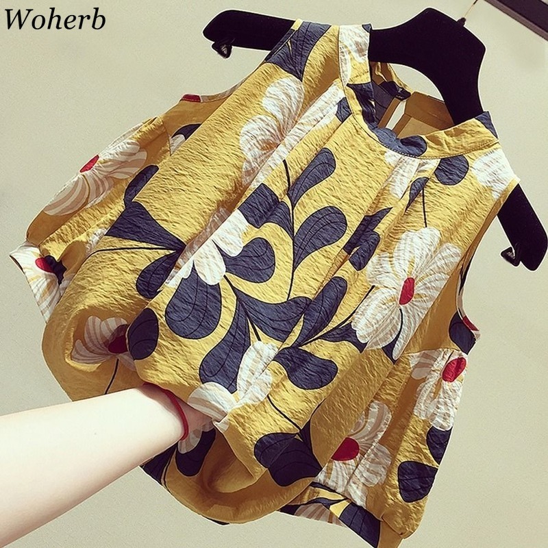 Womens Tops and Blouses Summer Floral Print Blusas Short Sleeve Chiffon Blouse Shirt Off Shoulder Ladies Top 92162 210519
