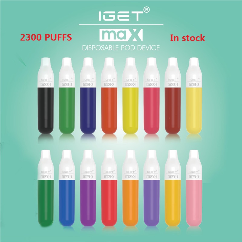 100% Original IGET MAX Disposable Pod E-cigarettes Device 2300 PUFFS E Cig Vape Pen 13 Colors 1100mAh 8.0ml Prefilled Portable VS Bar Plus XL Randm Dazzle Pro
100% Original IGET MAX Disposable Pod E-cigarettes Device 2300 PUFFS E Cig Vape Pen 13 Colors 1100mAh 8.0ml Prefilled Portable VS Bar Plus XL Randm Dazzle Pro