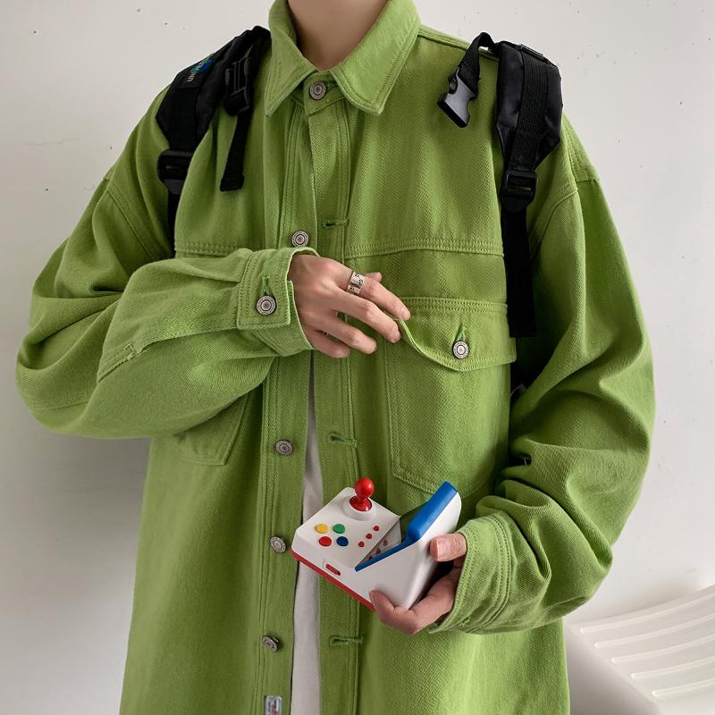 Spring Korean Couple Oversized Cargo Jacket Kpop Fashion Hip Hop Lapel Coat Loose Plus Size Harajuku Tops Men Clothing Men's Jackets