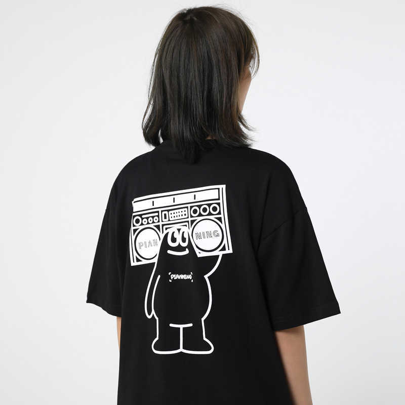 Men T Shirt Printed Hip Hop Oversize Style Summer Short Sleeve Cotton Casual Harajuku Tops Tees Tshirt 210601