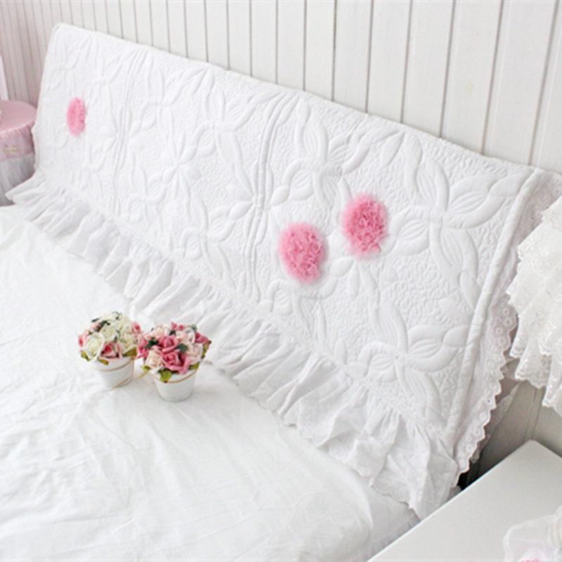 Cushion/Decorative Pillow White Romantic Princess Bed Headboard Cover Wedding Decorative Embroidery Lace Cushion Flower Quilted Bedhead Boar
Cushion/Decorative Pillow White Romantic Princess Bed Headboard Cover Wedding Decorative Embroidery Lace Cushion Flower Quilted Bedhead Boar