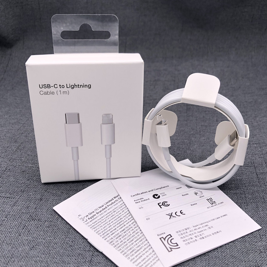 Original 1m/3ft usb c PD fast charging cable type c to 8pin charger cable for iphone 11 12 13 pro max 18w 20w usb c adapter With packaging, White
Original 1m/3ft usb c PD fast charging cable type c to 8pin charger cable for iphone 11 12 13 pro max 18w 20w usb c adapter With packaging, White