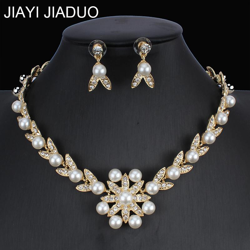 Wedding Jewelry Sets Jiayijiaduo Imitation Pearl Set For Women Bridal Necklace Earrings Gold Color, Slivery;golden
Wedding Jewelry Sets Jiayijiaduo Imitation Pearl Set For Women Bridal Necklace Earrings Gold Color, Slivery;golden