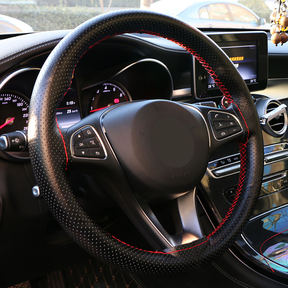 Top Genuine Leather Car Steering Wheel Cover Snake Skin Pattern Cowhide Steering Cover Auto Steering-Wheel Braid Case 38cm
Top Genuine Leather Car Steering Wheel Cover Snake Skin Pattern Cowhide Steering Cover Auto Steering-Wheel Braid Case 38cm