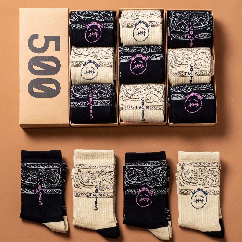 Men's Socks 3 Pairs 2021 Skate Crew Men Sport Travis ScoCactus Jack Bandanas Streetwear Hip Hop With Print, Black
Men's Socks 3 Pairs 2021 Skate Crew Men Sport Travis ScoCactus Jack Bandanas Streetwear Hip Hop With Print, Black