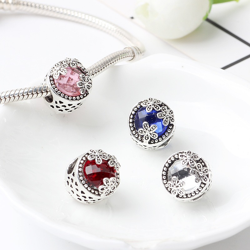 Fits Bracelets 20pcs Cat Eye Stone Four Leave Clover Enamel Charms Bead For Wholesale Diy European Sterling Necklace Jewelry Bracelet