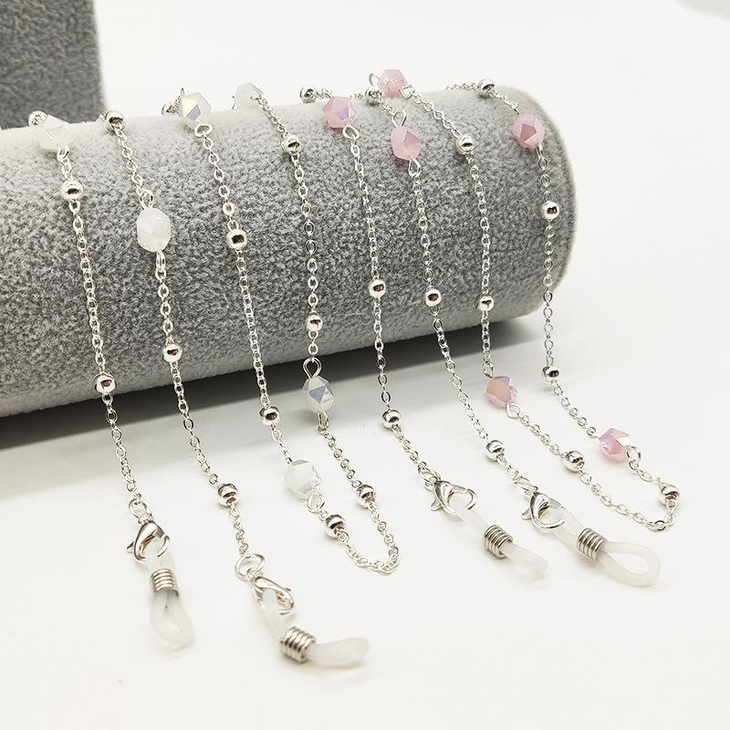 Sunglasses Frames Fashion Eyeglasses Chain White Pink Crystal Charm Bead Metal Loops Accessory Women Necklace Gift Mask Lanyard
Sunglasses Frames Fashion Eyeglasses Chain White Pink Crystal Charm Bead Metal Loops Accessory Women Necklace Gift Mask Lanyard
