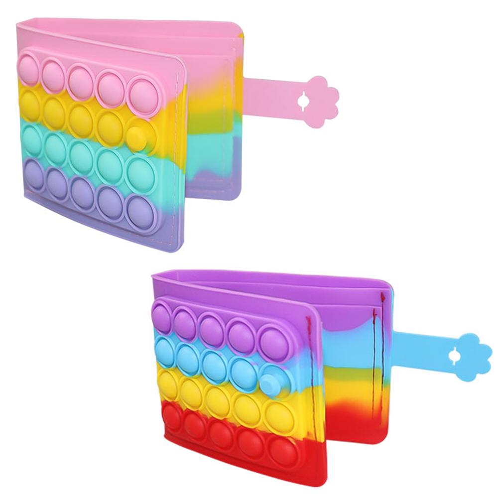 Fidget Toys Dimple Push Colorful Bubble Wallet Bag Portable Silicone Decompression Toy Extrusion Bubble Girl Coin Purse
Fidget Toys Dimple Push Colorful Bubble Wallet Bag Portable Silicone Decompression Toy Extrusion Bubble Girl Coin Purse