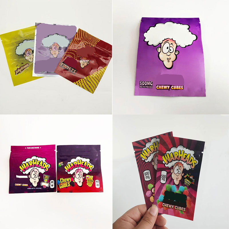 Wholesale warheads bags 500mg twists jelly beans chewy cubes edibles packaging bag 3 types smell proof resealable zipper pouch mylar packages
Wholesale warheads bags 500mg twists jelly beans chewy cubes edibles packaging bag 3 types smell proof resealable zipper pouch mylar packages