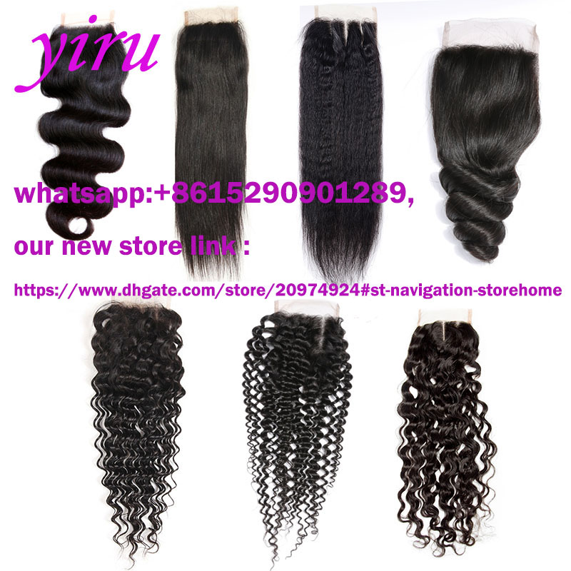 Brazilian Fumi Hair Lace Closure 4X4 Custom-made Style 100% Human Hair Free Part