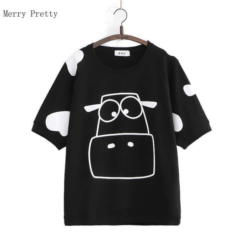 Cartoon Cows Print Casual T-Shirts Women Summer Short Sleeve O-neck Cotton Harajuku Graphic Top Sweet StyleFemale Basic Tee 210526, Black
Cartoon Cows Print Casual T-Shirts Women Summer Short Sleeve O-neck Cotton Harajuku Graphic Top Sweet StyleFemale Basic Tee 210526, Black