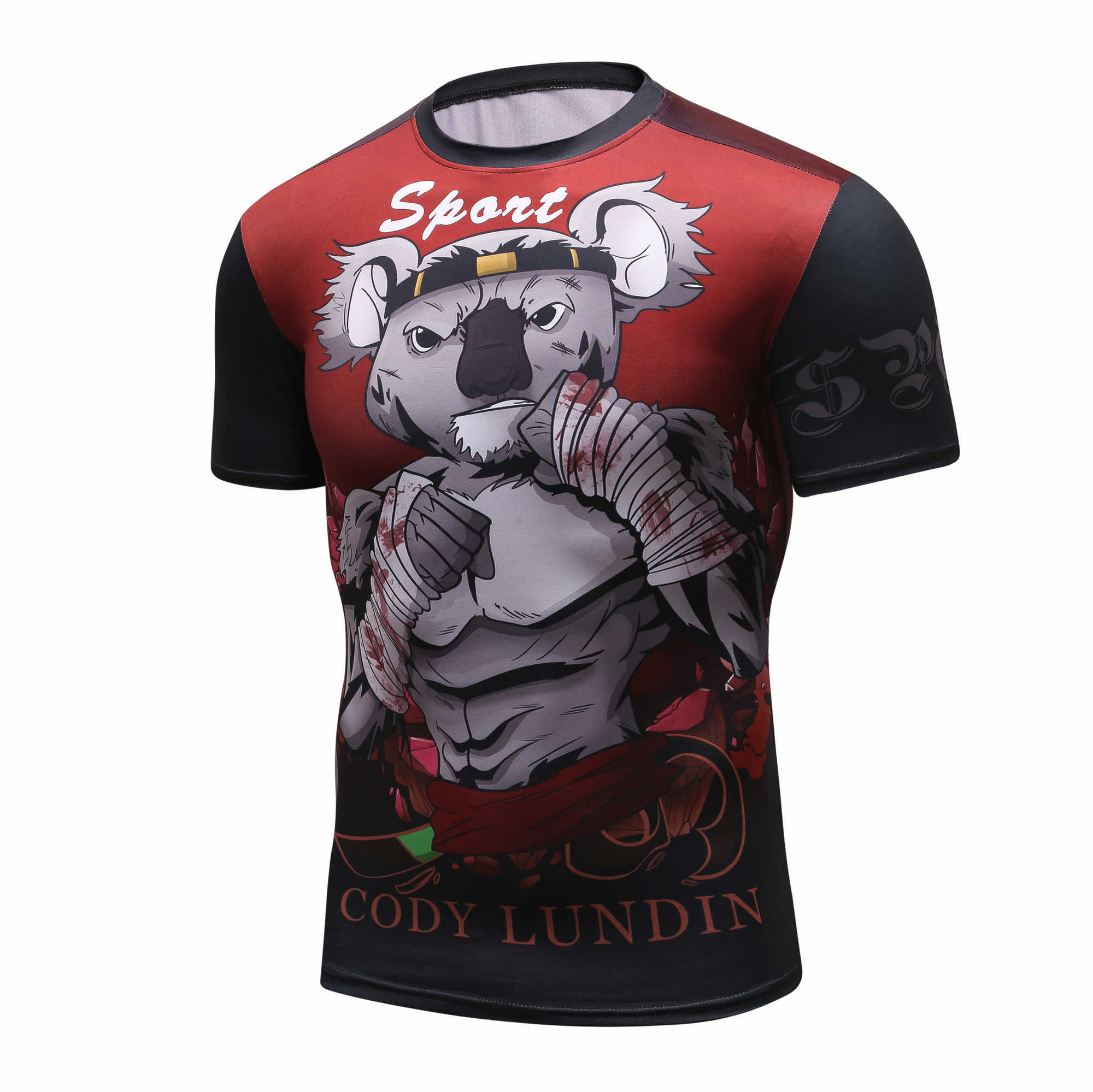 BJJ Rashguard T Shirt Men's Compression MMA Fitness Muscle Fight TOP Muay Thai Tees Jiu Jitsu Tight Fightwear 210629