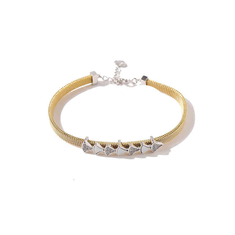 Charm Bracelets 56 Home and Abroad Independent Design Jewelry Fashion Micro Diamond Shell Fan Chain Bracelet