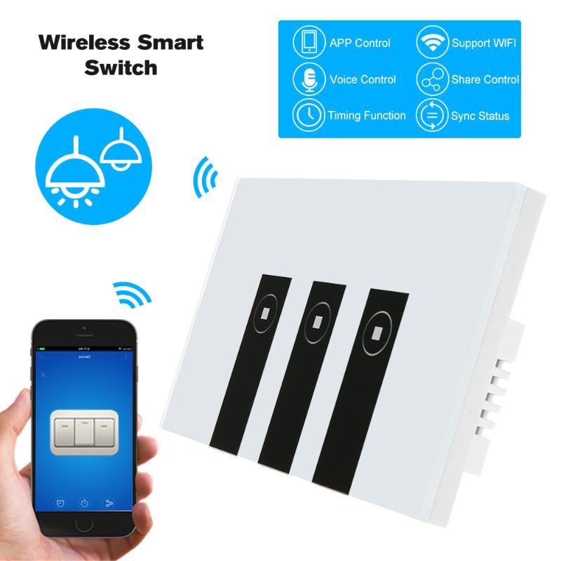 Wifi Touch Luxury Glass Panel Screen LED Light US Wireless 1/2/3 Gang Timer Wall Switch Phone APP Remote Control Fingerprint Access
Wifi Touch Luxury Glass Panel Screen LED Light US Wireless 1/2/3 Gang Timer Wall Switch Phone APP Remote Control Fingerprint Access