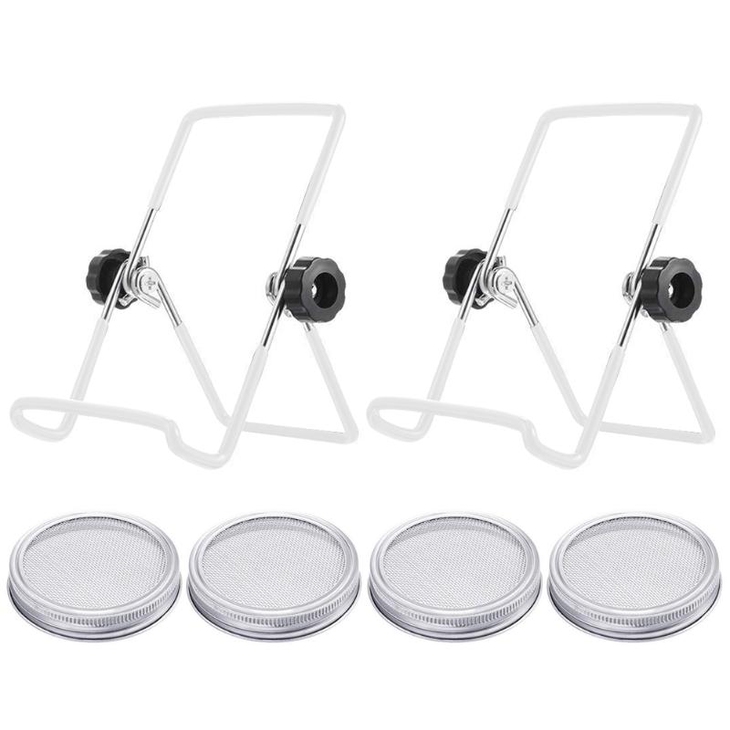 Storage Bottles & Jars Stainless Steel Mason Jar Lids With Stands Draining Leak Proof Sprouting Canning Kitchen Universal Home Split Type Wi
Storage Bottles & Jars Stainless Steel Mason Jar Lids With Stands Draining Leak Proof Sprouting Canning Kitchen Universal Home Split Type Wi