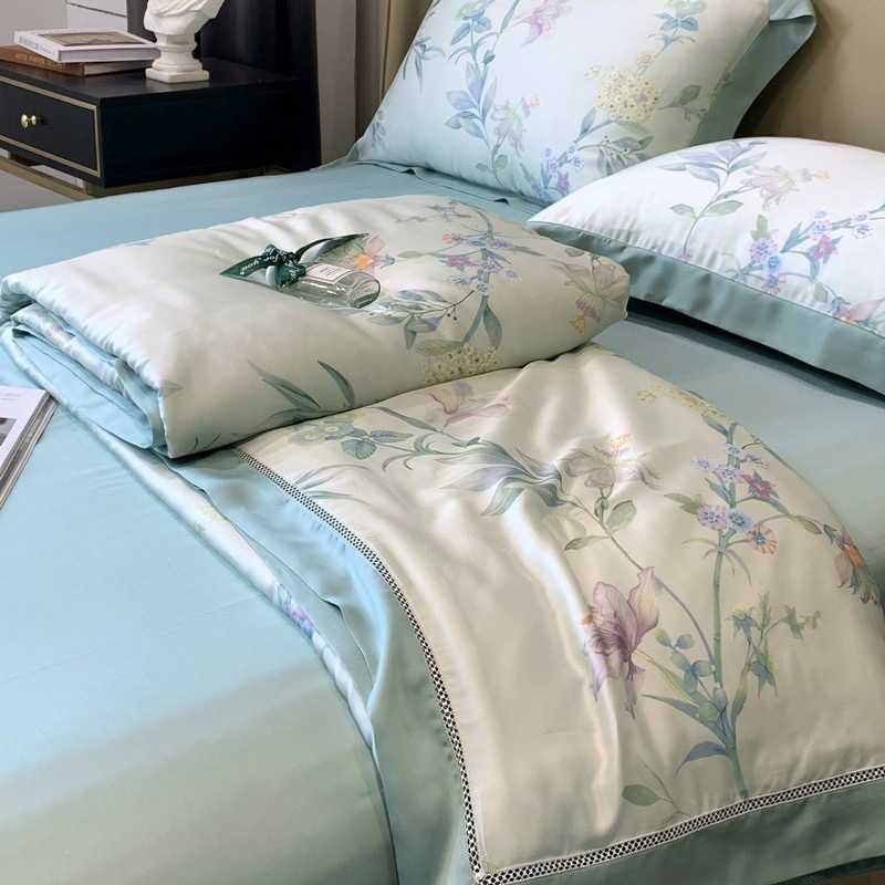 American style 80 thread Lanjing Tiansi four piece set of double-sided lessel high-end simple pastoral 1.8m bedding fitted sheet
American style 80 thread Lanjing Tiansi four piece set of double-sided lessel high-end simple pastoral 1.8m bedding fitted sheet