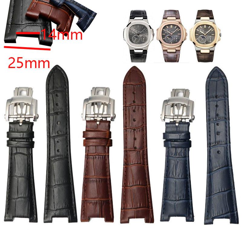 Watch Bands 25mm Waterproof Genuine Leather Band Strap Fold Buckle Blue Brown Black Man Watchband For PP Nautilus
Watch Bands 25mm Waterproof Genuine Leather Band Strap Fold Buckle Blue Brown Black Man Watchband For PP Nautilus