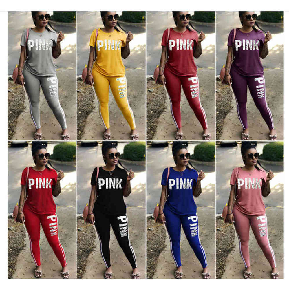 Women Designers Clothes 2021 two piece outfits tracksuits for summer sport suits Print Pink casual suit jogger sweat, Gray 
Women Designers Clothes 2021 two piece outfits tracksuits for summer sport suits Print Pink casual suit jogger sweat, Gray