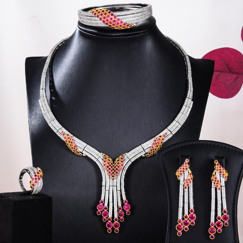 Earrings & Necklace GODKI ARRIVAL 4PCS Jewelry Set For Women Wedding Cubic Zircon Crystal Naija African Dubai Bridal, Silver
Earrings & Necklace GODKI ARRIVAL 4PCS Jewelry Set For Women Wedding Cubic Zircon Crystal Naija African Dubai Bridal, Silver