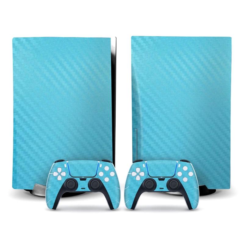 Game Controllers & Joysticks Carbon Fibre Stickers Decals For PS5 Console And Controller Accessories CD-ROM Version
