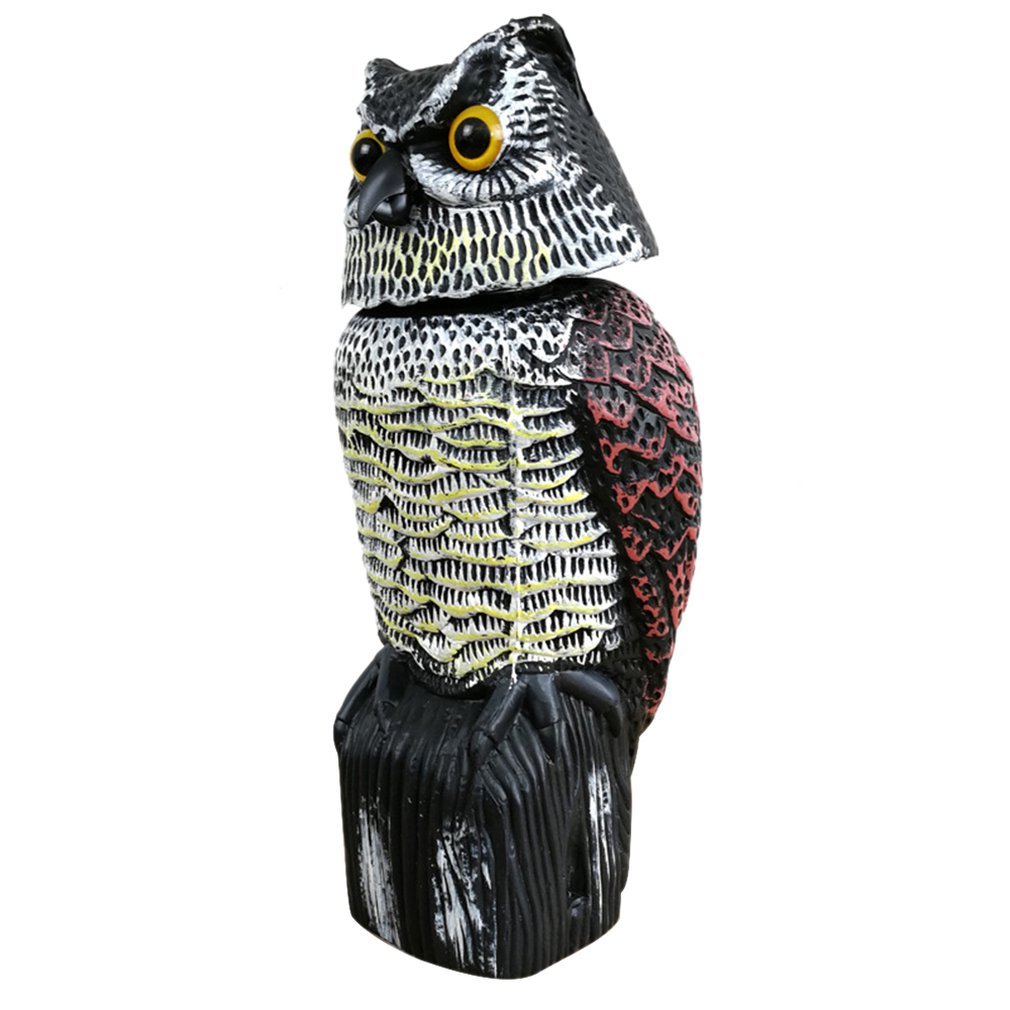 Outdoor Solar lamp Uil Solar energy Light, Stone Uil For Bird Untamed Fight Scarecrow Garden Interior Decoration