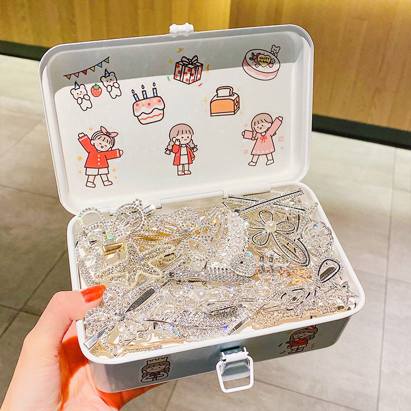 Korean Crystal Hairpins Girls Women Rhinestone Hair Jewelry Fashion Simulation Pearl Gold Barrettes Clips Pins Wedding Bridal Tiara Accessories 0395