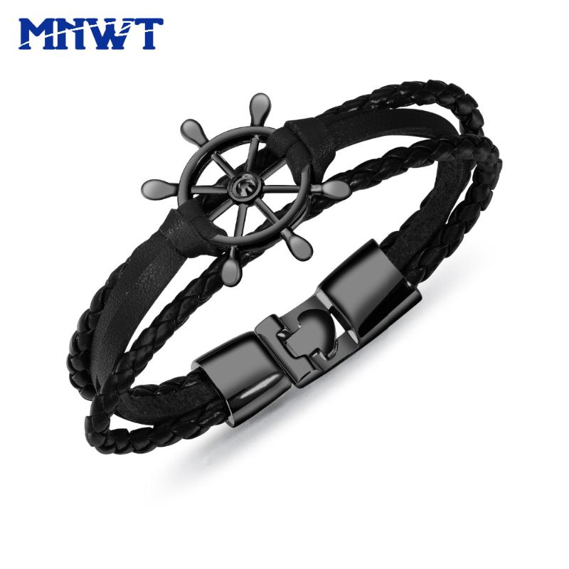 Charm Bracelets MNWT Brand Fashion Sailor Vintage Bracelet For Men Multilayer Leather Weave Man Black Stainless Steel Handmade Chain, Golden;silver
Charm Bracelets MNWT Brand Fashion Sailor Vintage Bracelet For Men Multilayer Leather Weave Man Black Stainless Steel Handmade Chain, Golden;silver