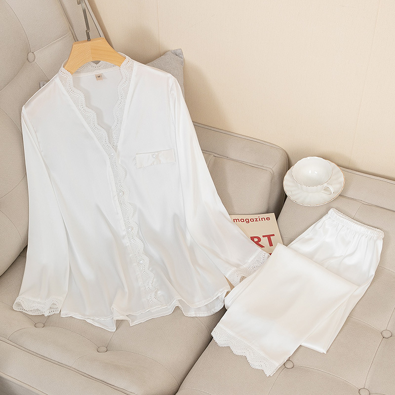 2021casual pajamas set satin women 2 piece sleepwear silky pyjamas loungewear solid nightwear spring new bathrobe shirt&pants, Black;red
2021casual pajamas set satin women 2 piece sleepwear silky pyjamas loungewear solid nightwear spring new bathrobe shirt&pants, Black;red