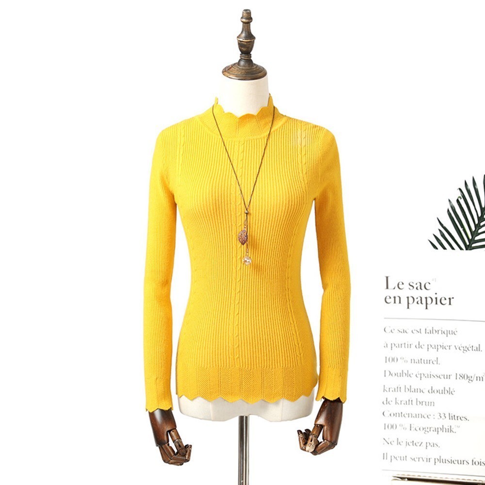 Women Winter Long Sleeve Turtleneck Knitted Sweater Elegant High Elastic Solid Slim Pullover Korean Harajuku Knitwear 210428