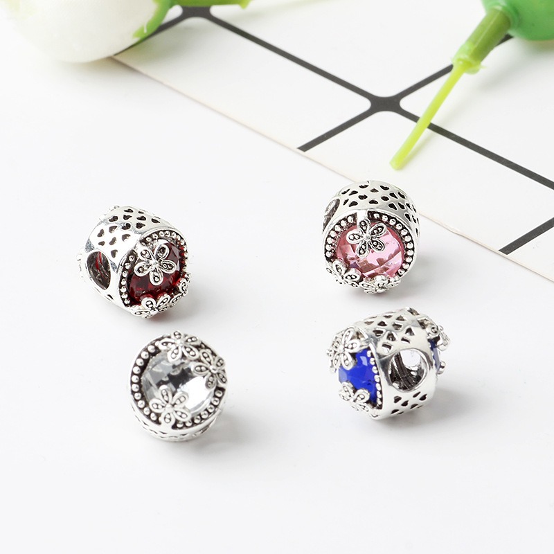 Fits Bracelets 20pcs Cat Eye Stone Four Leave Clover Enamel Charms Bead For Wholesale Diy European Sterling Necklace Jewelry Bracelet