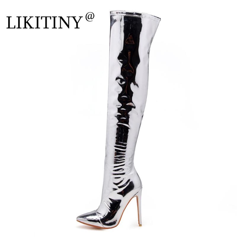 Boots LIKITINY 2021 Winter Autumn High Heels Stilettos Women's Shoes Pointed Toe Sliver Over The Knee Thigh 45, Black
Boots LIKITINY 2021 Winter Autumn High Heels Stilettos Women's Shoes Pointed Toe Sliver Over The Knee Thigh 45, Black