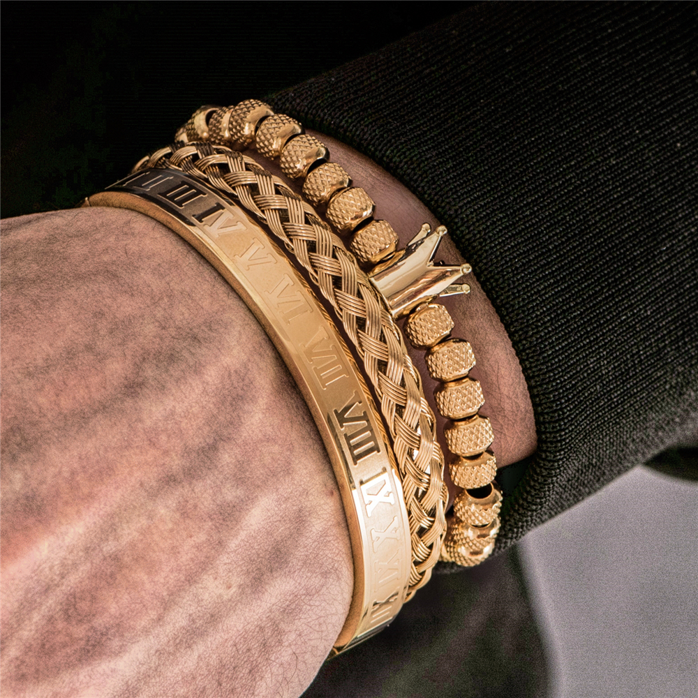 Luxury Roman Royal Crown Charm Bracelet Men Stainless Steel Geometry Pulseiras Men Open Adjustable Bracelets Couple Jewelry GiftBracelets
Luxury Roman Royal Crown Charm Bracelet Men Stainless Steel Geometry Pulseiras Men Open Adjustable Bracelets Couple Jewelry GiftBracelets